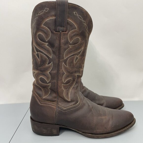 Dan Post Renegade Cowboy Boots Distressed Western Bay Apache Brown Mens 12D
